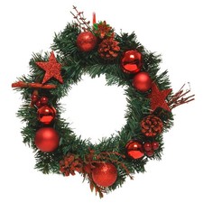 Weihnachtskranz künstlich Ø 30 cm Adventskranz mit Deko Weihnachten Türkranz