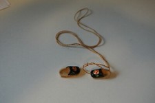 Anhänger Holzschuhe Aufschrift Hamburg Holz Clogs Friesensneaker handarbeit