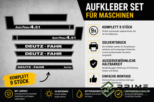 Aufkleber satz deutz fahr - satz,