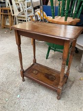 Vintage antiker brauner Beistelltisch Flur mit Ablage