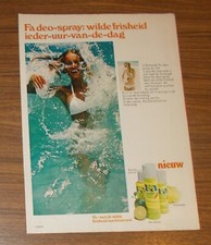 Seltene Werbung vintage Fa Limone Deo-Spray Duschbad Seife - Badenixe NL 1972