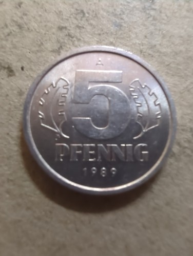 Ddr pfennig 1989 - 5, #-394