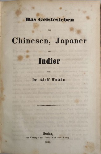 Das geistesleben der chinesen - geistesleben,