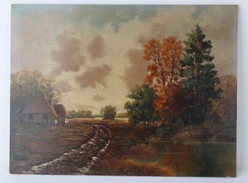 Norddeutsche landschaft mit - norddeutsche,