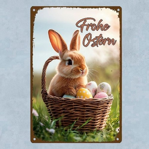Blechschild frohe ostern - frohe,