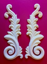 Gips Stuck Ornament "Fühler"