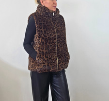 Damen Fellweste Leo Muster