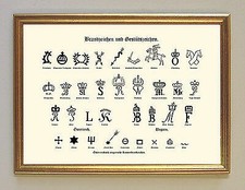 Brandzeichen Gestütszeichen Trakehnen Lippiza Pferde Reiten Faksimile 2 Gerahmt