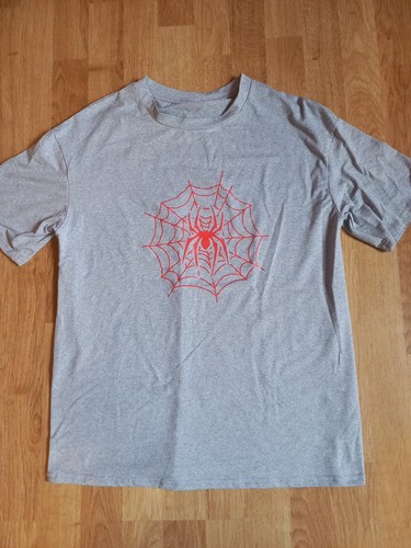 Shirt grau spinnennetz - t-shirt,