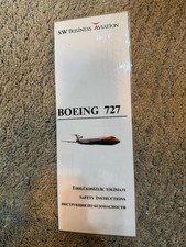 Safety Card SW Business Aviation (Azerbaijan) Boeing 727 (4K-8888)