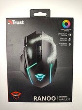 Trust GXT Ranoo Wireless Gaming Maus – 9 Tasten, RGB, kabellos – guter Zustand