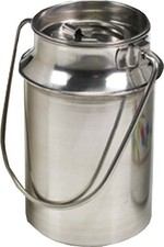 Original Edelstahl Milchkanne Milch Kanne Spülmaschinenfest 18/10 rostfrei 1,0 L