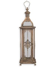 Laterne Windlicht Kuppeldach Kupfer Shabby Landhaus Vintage Metall Gr.S 51cm