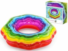 Schwimmreifen 115cm Schwimm-Ring Regenbogen Wasserspielzeug Badering Bestway JO