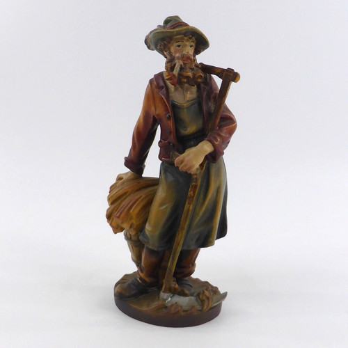 Holzfigur bauer mit korb - mit,