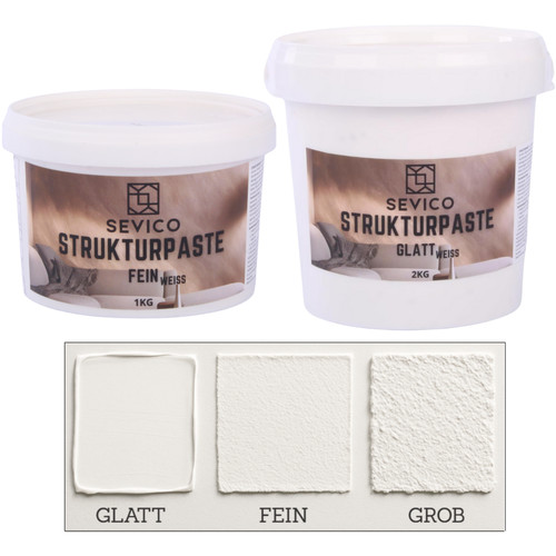 Strukturpaste weiße 1kg - weiße, 1kg/2kg