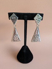 ✨ Vintage Clip-Ohrringe – Silber Glänzend & Verzierungen (70er–90er)