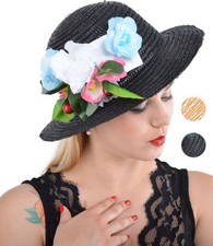 Edler 50s FLOWER Tiki STROHHUT