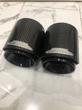 MINI COOPER S JCW KOHLENSTOFFFASER GLÄNZEND SCHWARZ AUSPUFFSPITZEN PAAR F54 F55 F56 F57