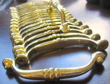 Heimwerker Schrank-GRIFFE - 19 - Metall-goldfarben, L:10,5cm, SchraubenAbst. 9cm