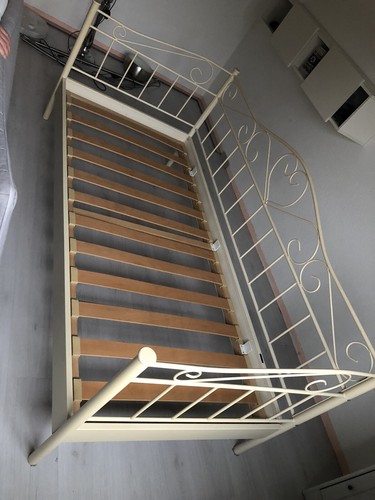 Metallbett 90x200 weiß - metallbett,