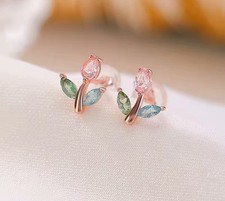 Turmalin Tulpen Ohrringe S925