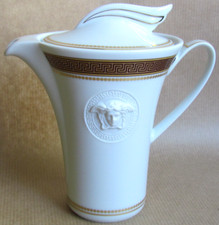 ROSENTHAL VERSACE MEDAILLON MEANDRE MARRON MEDUSA DECKEL SAHNEKÄNNCHEN (11881)