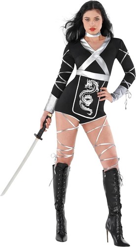 Silber drache ninja kostüm - drache,