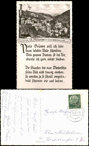Ansichtskarte blasien - ansichtskarte,