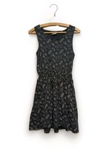 Yigga Mädchen Kleid 158/164 Sommerkleid All Over Print Grau Baumwolle Träger- F2