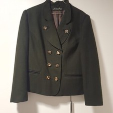 Lodenfrey Trachtenjanker Damen Gr. 44/ 46 Dunkelgrün Zweireihig Zum Dirndl 