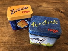 HABA Kaufladen Zubehör Zwieback & Teestunde - Raritäten aus Holz und Metall-Dose