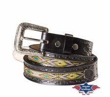 Schwarzer western gürtel aus - schwarzer,