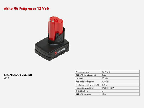 Würth akku 12v - akku-li,