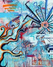 C. FANTA - ORIGINAL Porträt Bild Unikat Kunst GEMÄLDE MALEREI abstrakt art