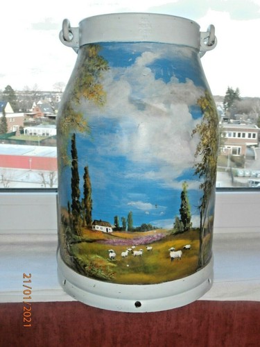 Alte bemalte milchkanne aus - alte,