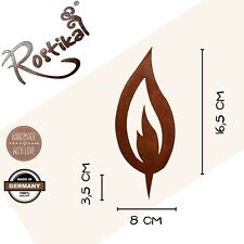 Flammen Edelrost Metall Rost Flamme Dekoration Kerze Weihnachten Deko Advent