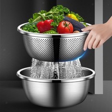 Edelstahl-Schüssel mit Sieb
