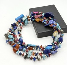 Edelstein Halskette bunt