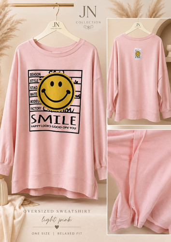 Damen oversize sweatshirt rosa - damen,