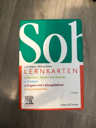 Sobotta lernkarten auflage - sobotta, 3.