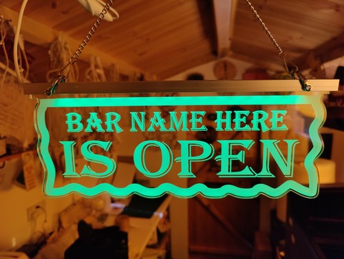 Open bar schild - bar, led