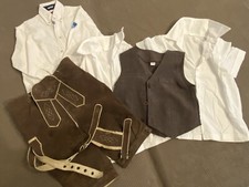Jungen Trachten Lederhose, Blusen und Weste Größe 98/104 + 104/110 + 110/116 