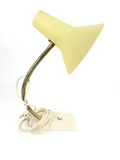 SIS Tischleuchte Hexenhut Typ 62 gelb Schrumpflack Schwanenhals Lampe (EB)