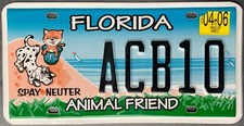 USA Nummernschild +++  FLORIDA ANIMAL FRIEND HUND KATZE ++ US Kennzeichen Schild