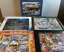 5x Puzzles 1000 Teile Schmidt Ravensburger etc., Kunst, farbenfroh, 60er Jahre