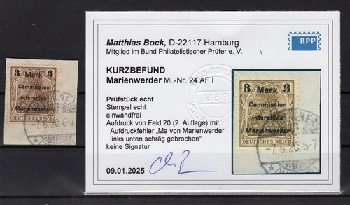 Marienwerder 24afi abart gest - marienwerder,