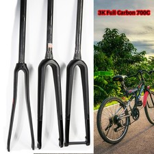 Straßenfahrad Rigid Gabels 700C Kohlefaser QR/TA Scheibenbremse/C bremse 1-1/8"