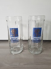 Augustiner Bräu Bierkrug, Glaskrug, 2 Stück je 0,5 Liter Halbe Krug Herrenseidel
