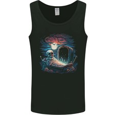 Ein Sarg Und Skelett IN Friedhof Halloween Herren Tanktop